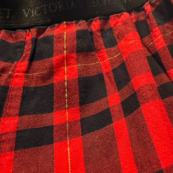 Victoria's Secret Red Gold Plaid pajama Pants XXL Christmas festive‎ holiday - Picture 2 of 4